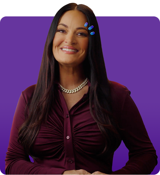 Miebo user Lisa smiling with three drops above her eye